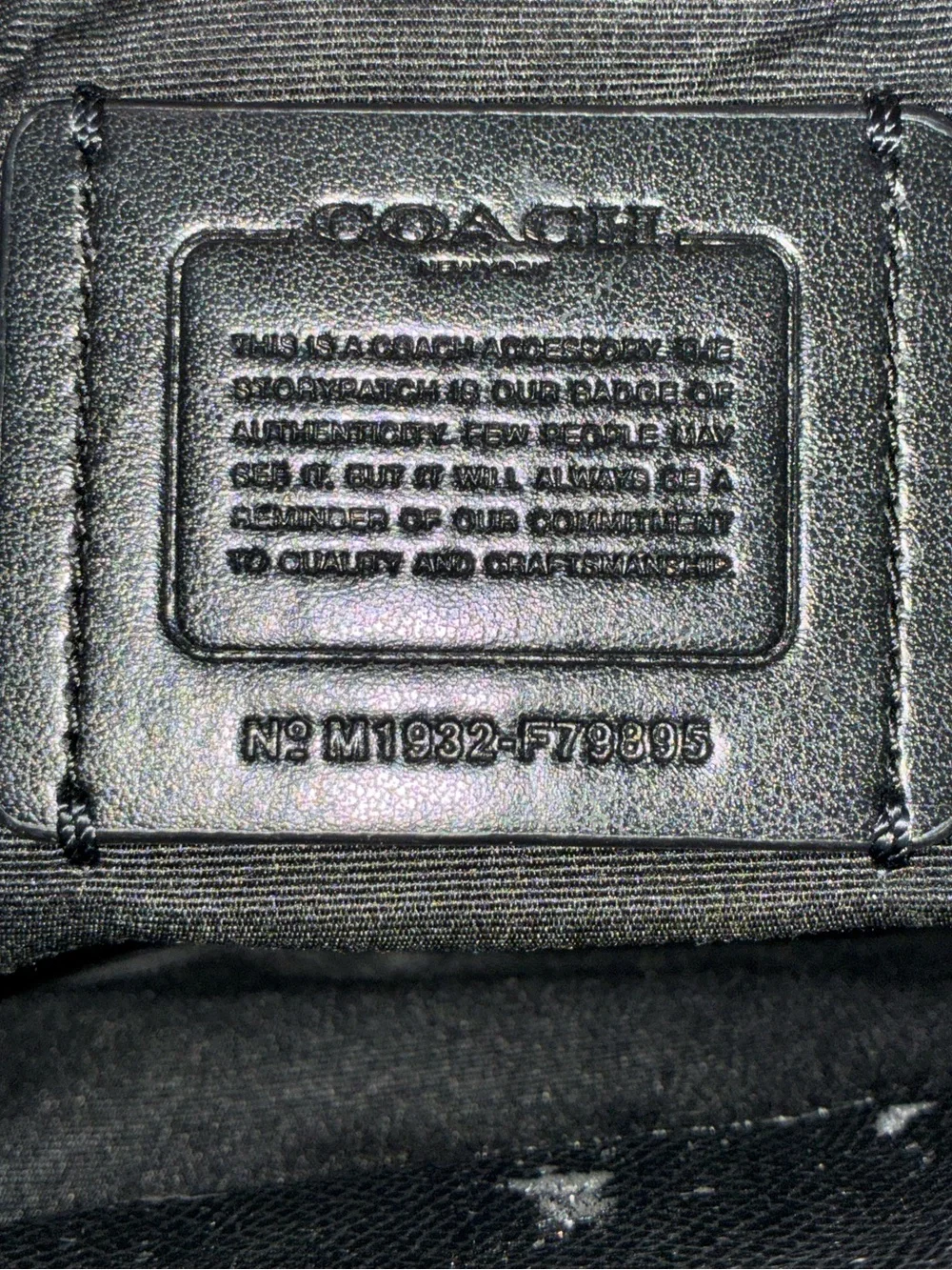 Coach Black Leather Wristlet with Gold Hardware